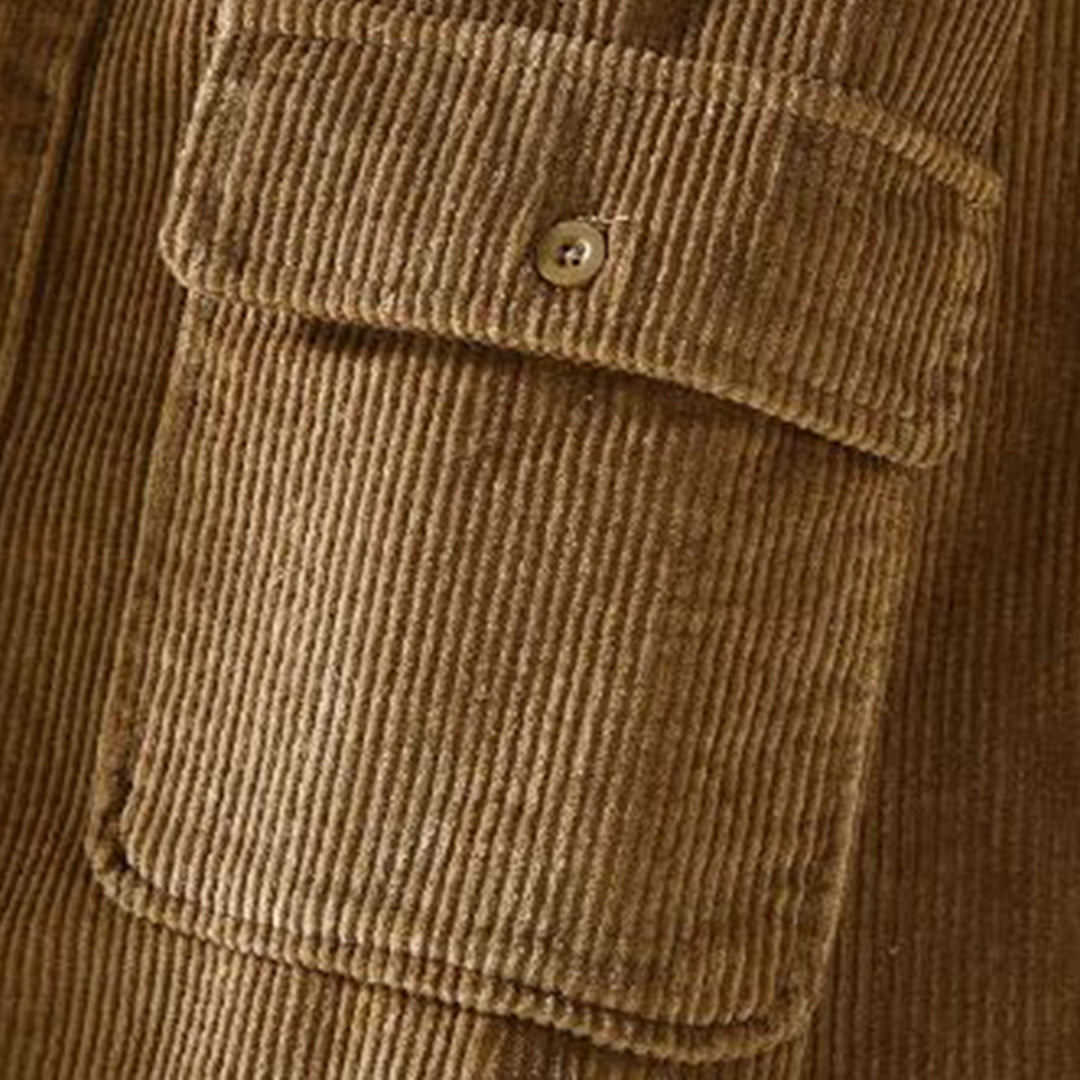 Corduroy Jacket for Men - Victor-Khaki-M-Nora Luxe