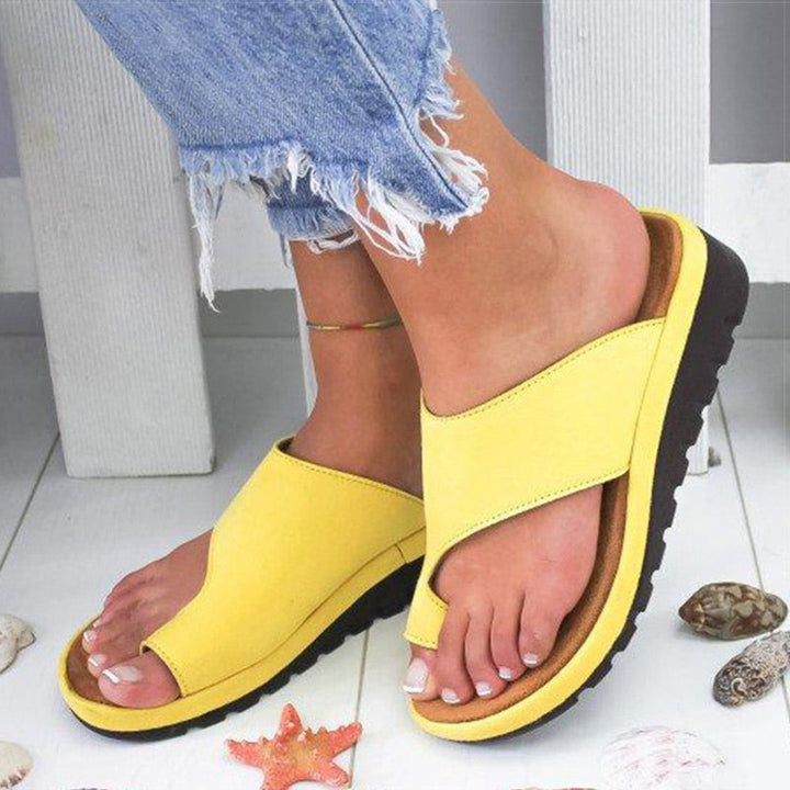 Corrective Sandals for Calluses - OrthoSole-Yellow-4-Nora Luxe