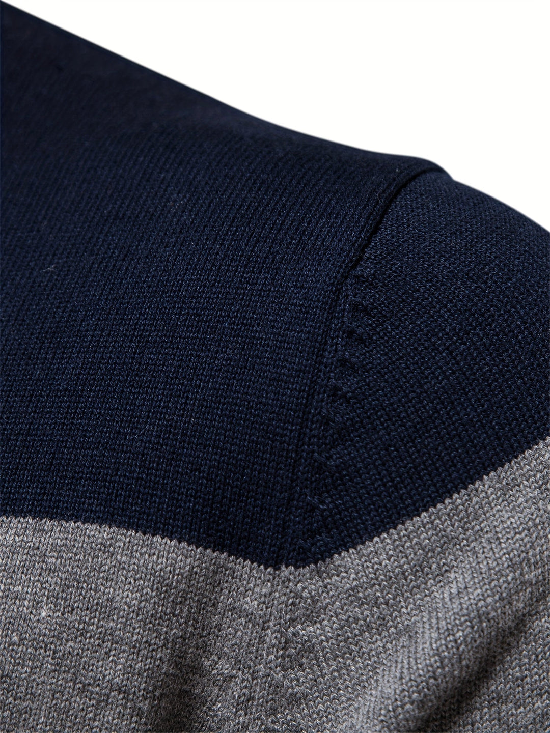 Cotton Knit Men's Sweater - Wyatt-Dark blue-S-Nora Luxe