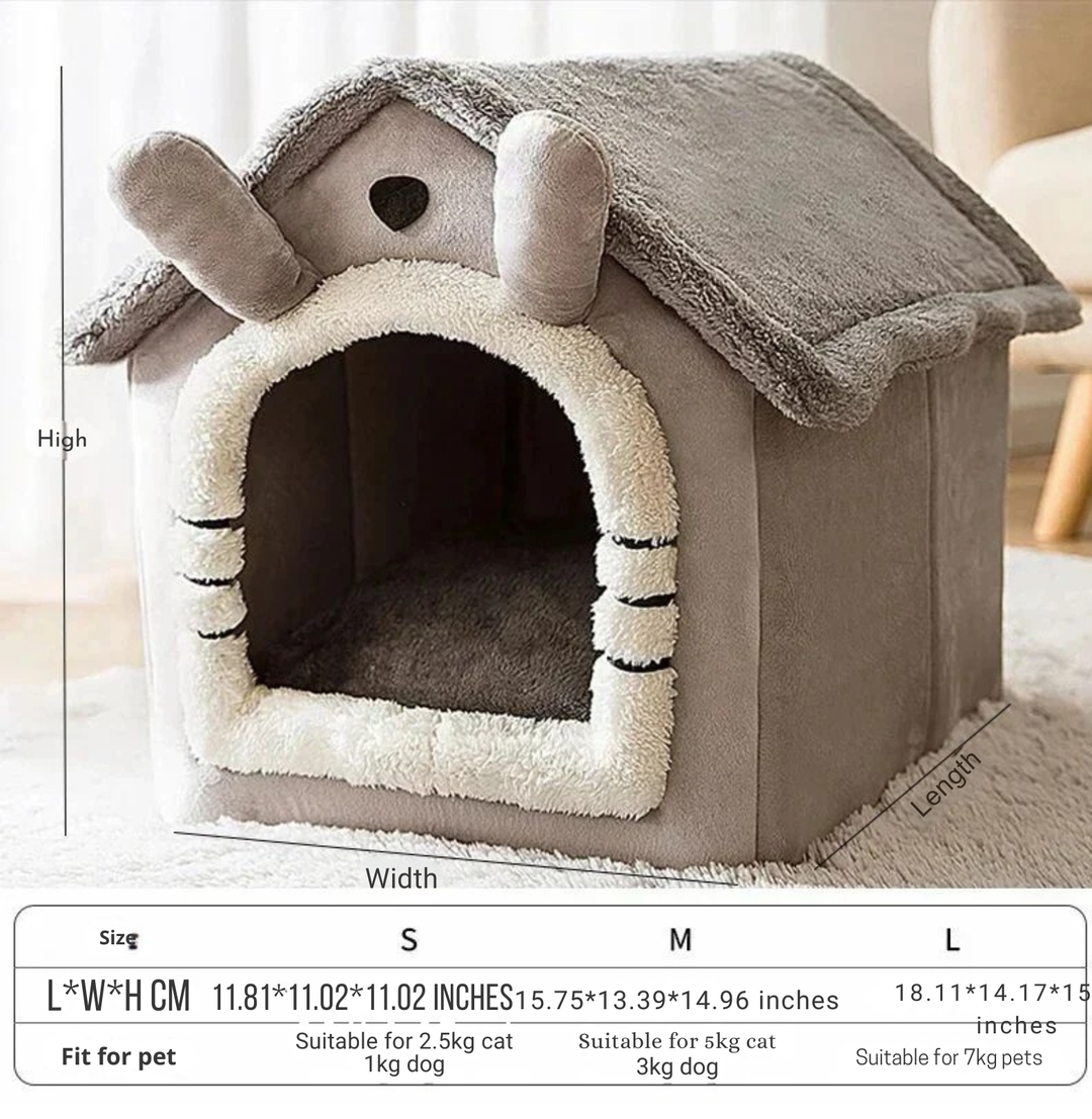 Cozy Indoor Dog House - SnugglyNest-Gray-S-Nora Luxe