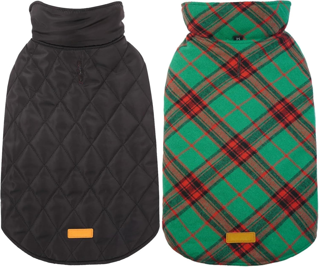 Cozy Waterproof Dog Jacket – Winter Coat in British Style-Christmas Green-S-Nora Luxe