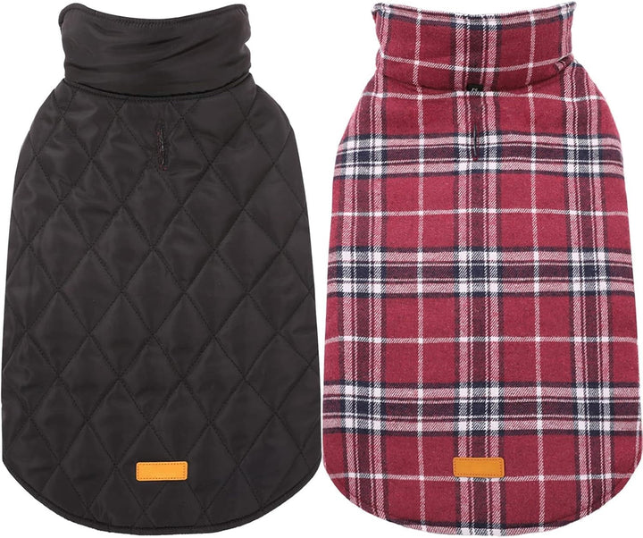 Cozy Waterproof Dog Jacket – Winter Coat in British Style-Dark Red-S-Nora Luxe