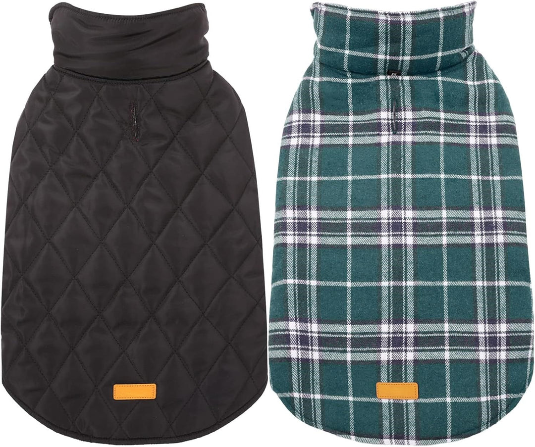 Cozy Waterproof Dog Jacket – Winter Coat in British Style-Green-S-Nora Luxe