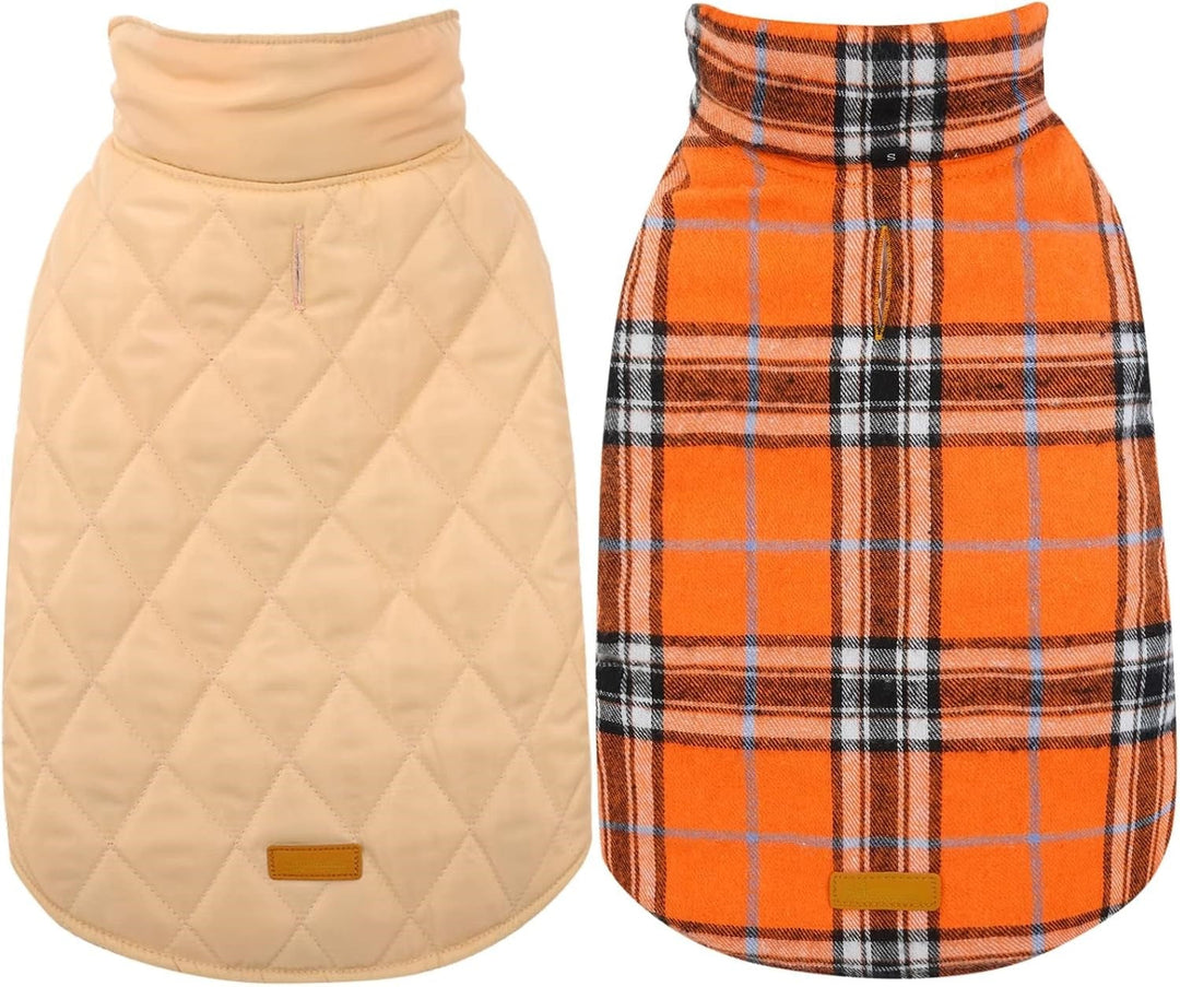 Cozy Waterproof Dog Jacket – Winter Coat in British Style-Orange-S-Nora Luxe