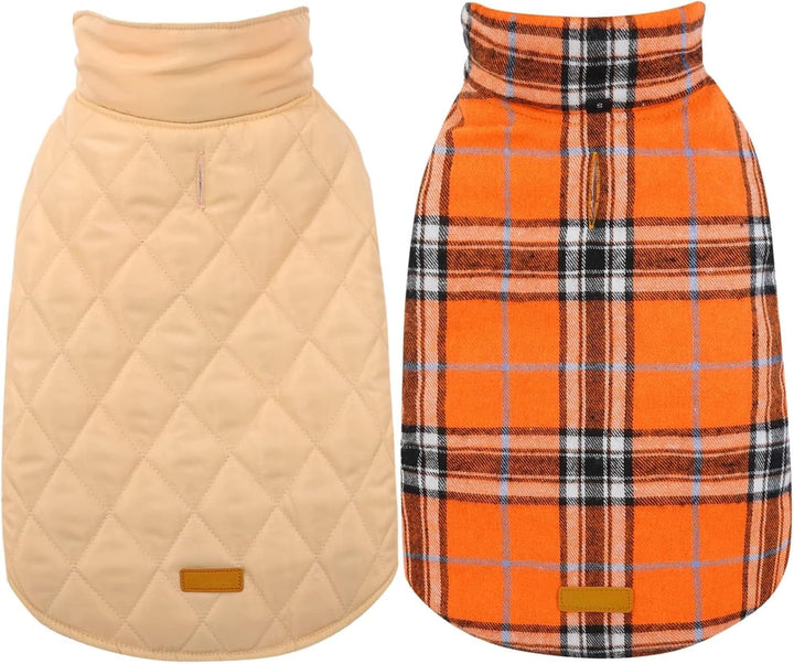 Cozy Waterproof Dog Jacket – Winter Coat in British Style-Orange-S-Nora Luxe