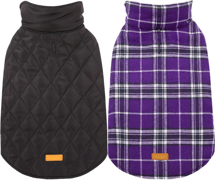 Cozy Waterproof Dog Jacket – Winter Coat in British Style-Purple-S-Nora Luxe