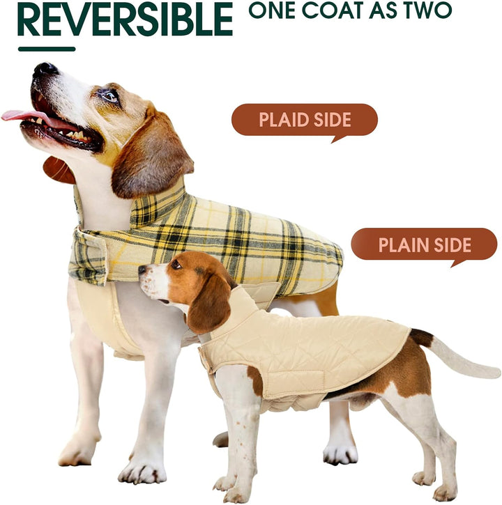 Cozy Waterproof Dog Jacket – Winter Coat in British Style-Red-S-Nora Luxe