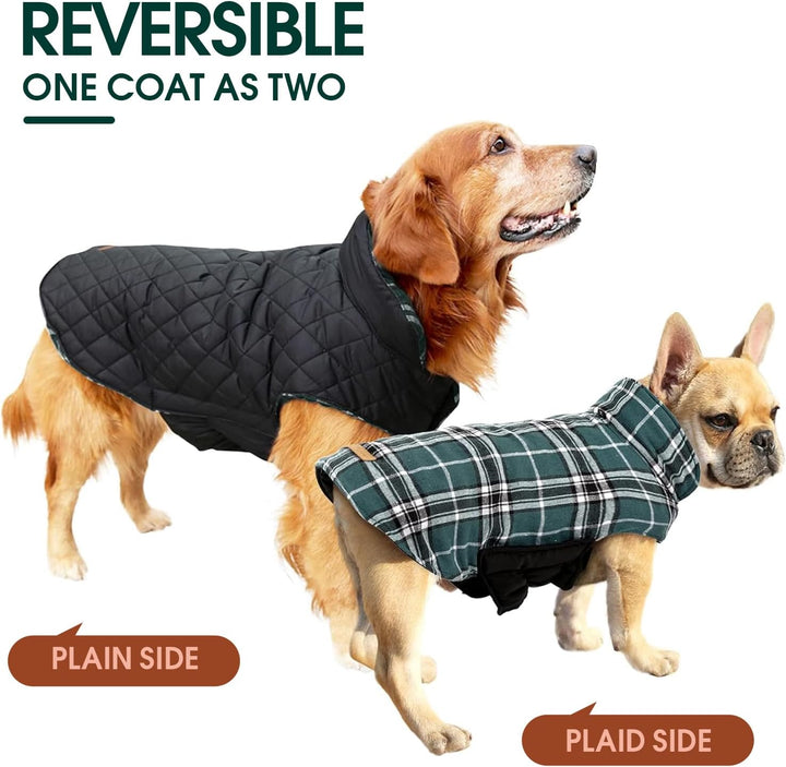 Cozy Waterproof Dog Jacket – Winter Coat in British Style-Red-S-Nora Luxe