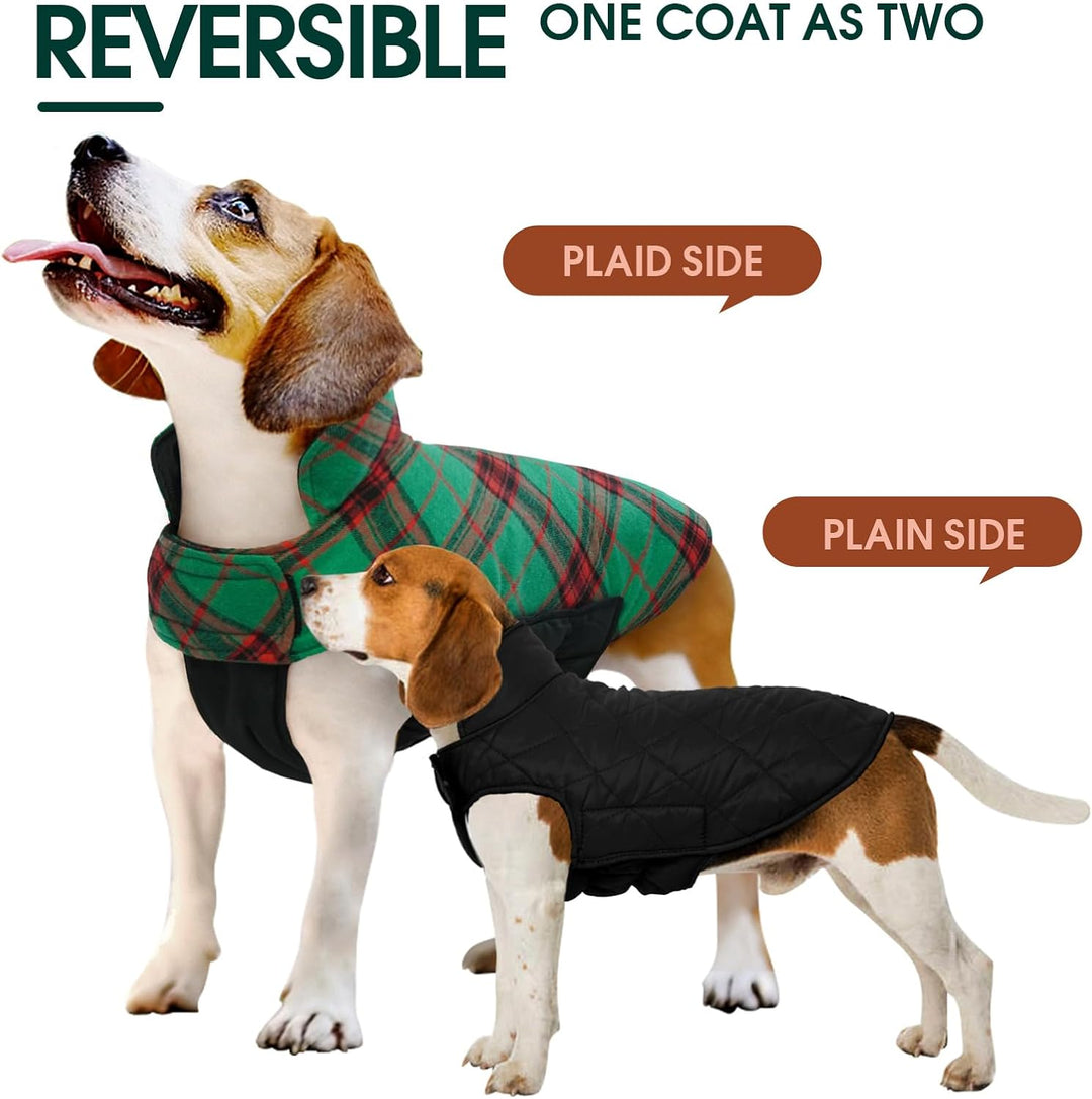 Cozy Waterproof Dog Jacket – Winter Coat in British Style-Red-S-Nora Luxe