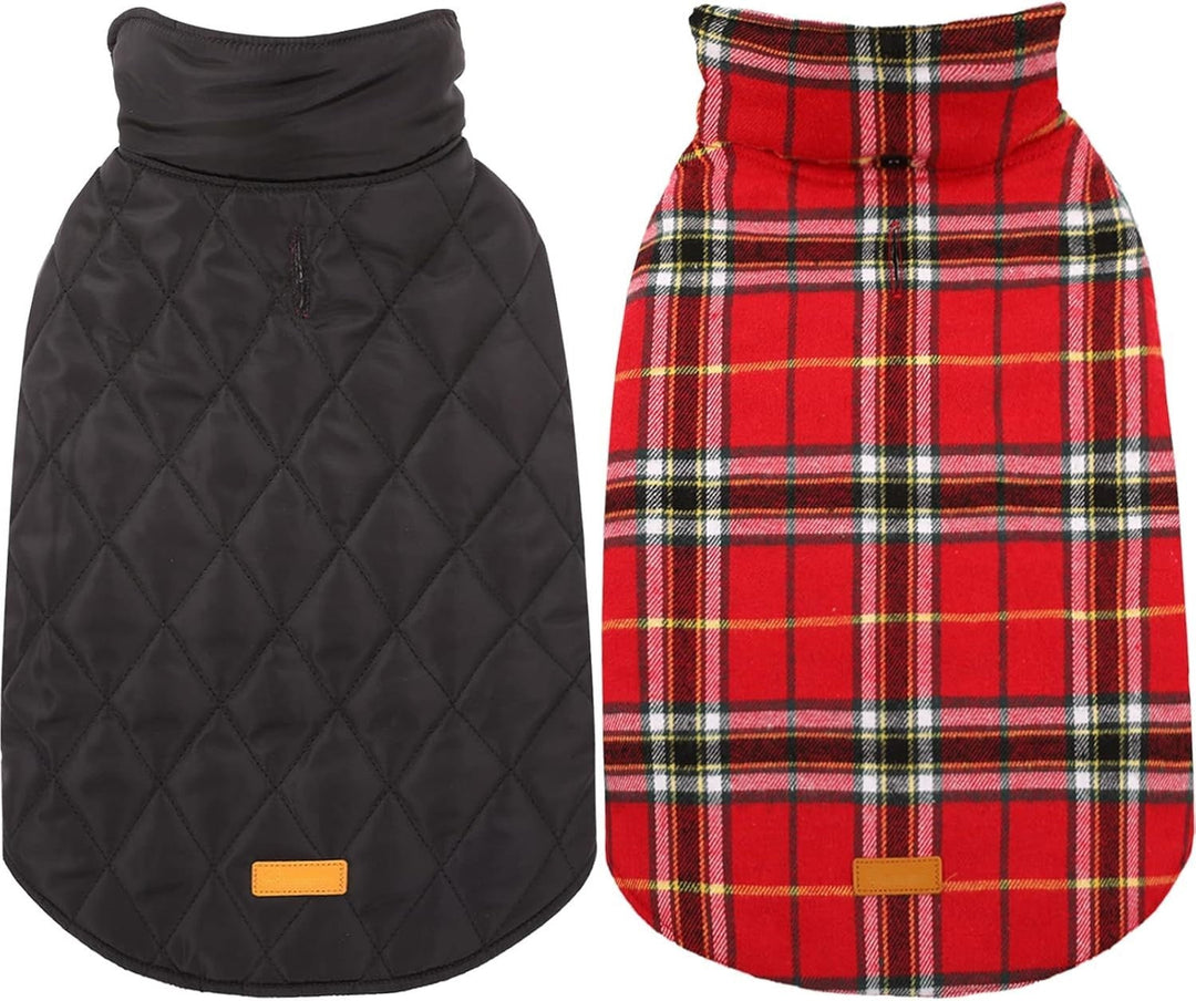 Cozy Waterproof Dog Jacket – Winter Coat in British Style-Red-S-Nora Luxe