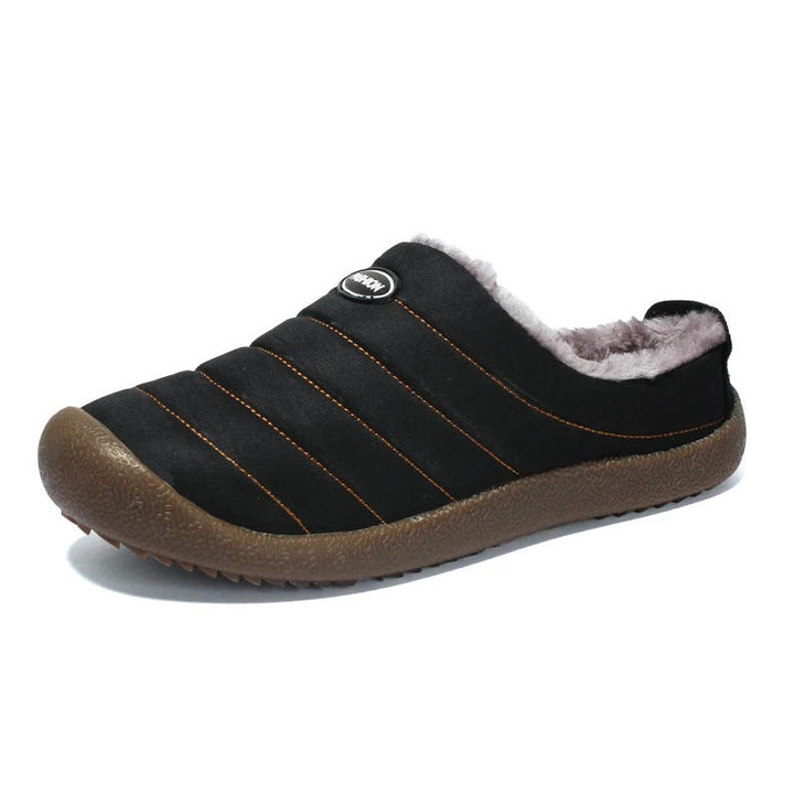 CozyWarm Men's Slippers | Warmly Lined for Extra Warmth-Black-6.0-Nora Luxe