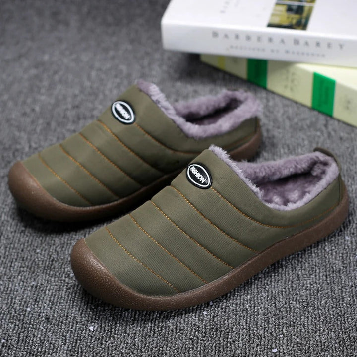 CozyWarm Men's Slippers | Warmly Lined for Extra Warmth-Green-6.0-Nora Luxe
