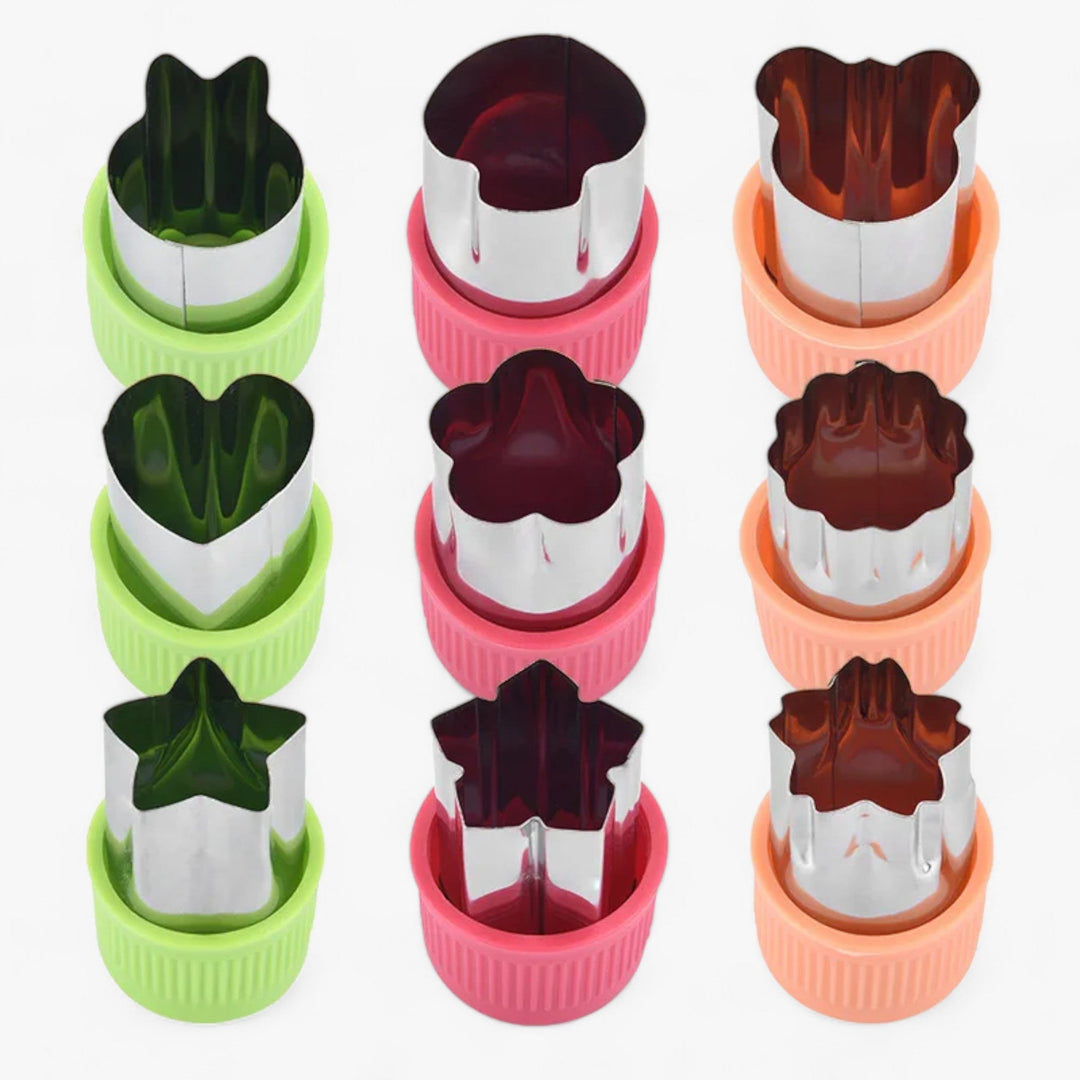 Creative Cookie and Fruit Cutter Set - StarHeart-Green-Nora Luxe