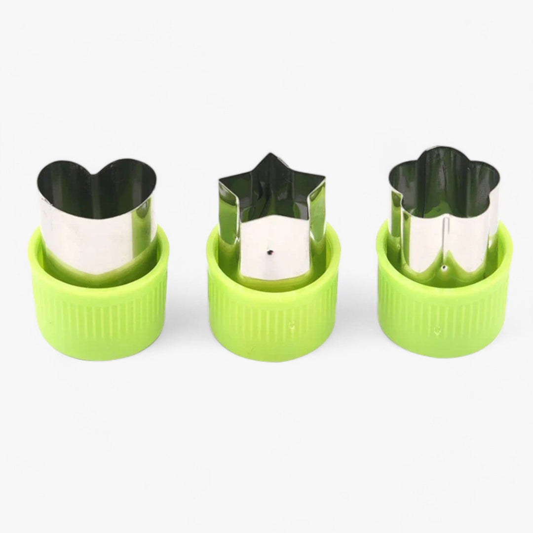 Creative Cookie and Fruit Cutter Set - StarHeart-Green-Nora Luxe