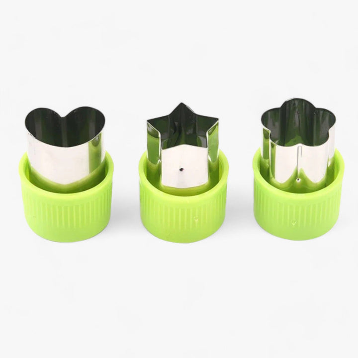 Creative Cookie and Fruit Cutter Set - StarHeart-Green-Nora Luxe