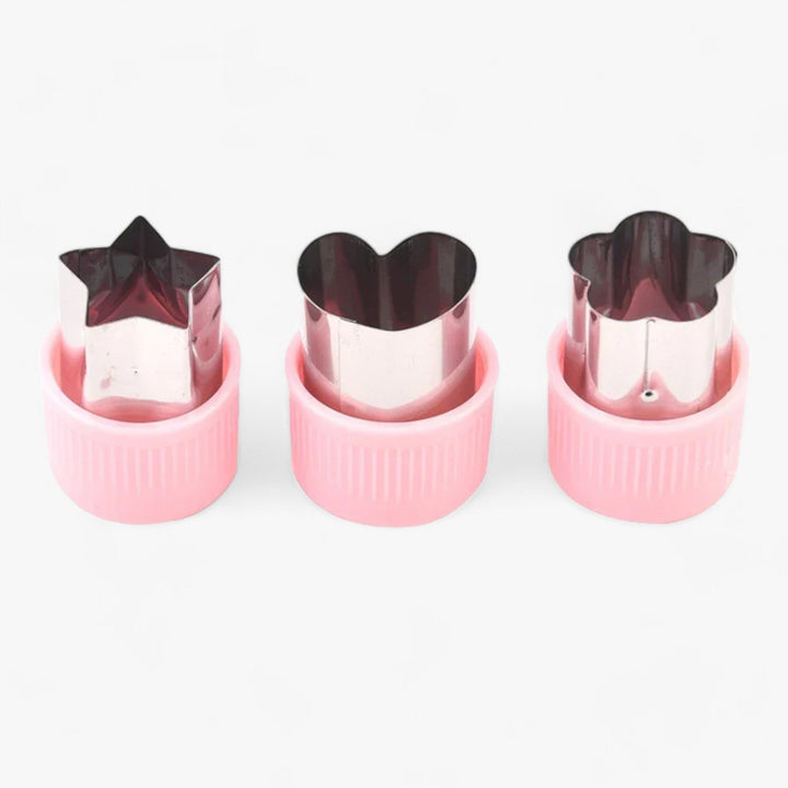 Creative Cookie and Fruit Cutter Set - StarHeart-Pink-Nora Luxe