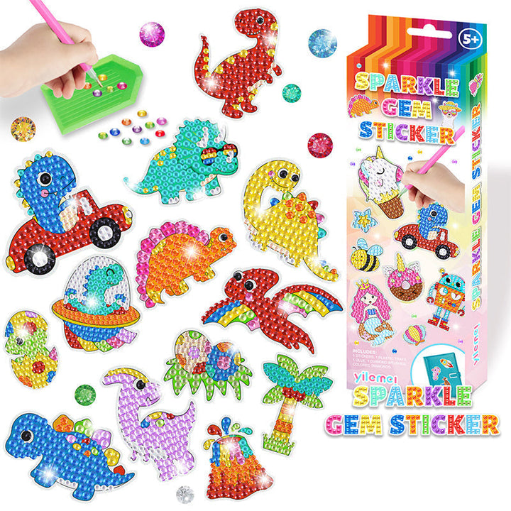 Creative Diamond Sticker Set - ShinyGem-Dinosaur-Nora Luxe