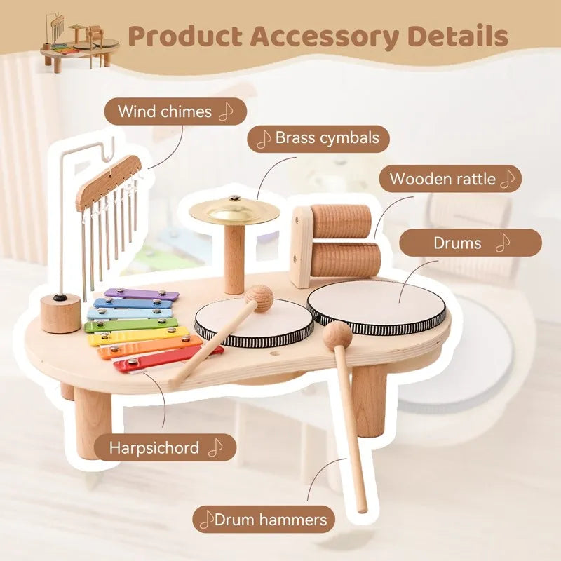 Creative Wooden Toy Music Station - MelodyMaker-Nora Luxe
