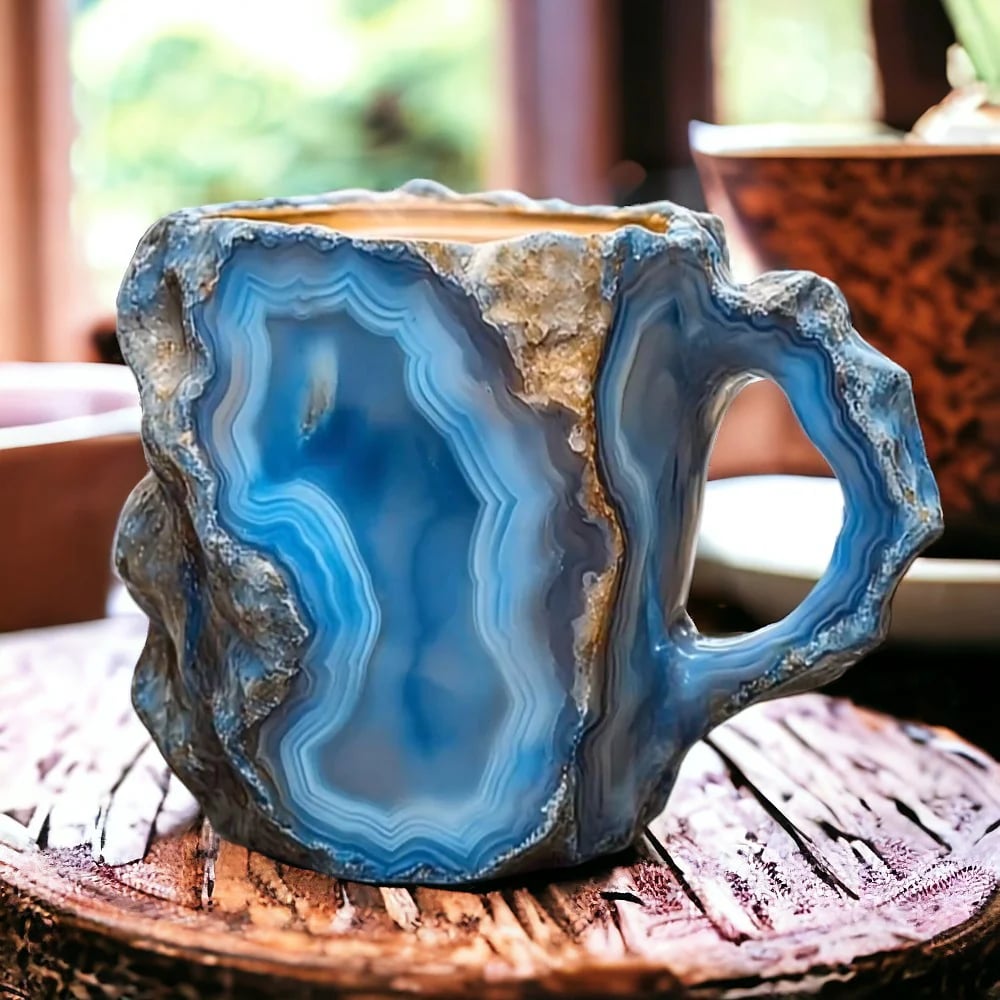Crystal Coffee Mug - CrystalBrew-Blue-Nora Luxe