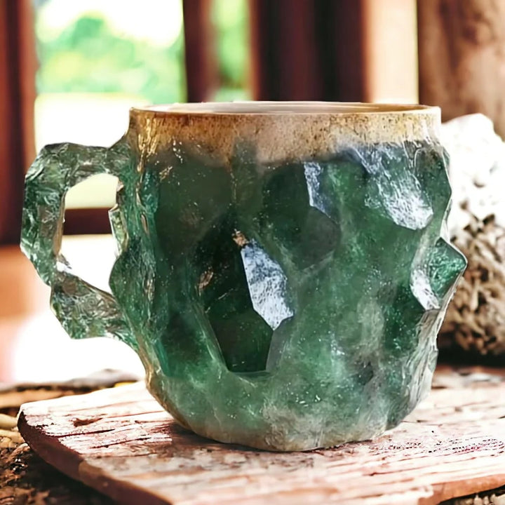 Crystal Coffee Mug - CrystalBrew-Green-Nora Luxe