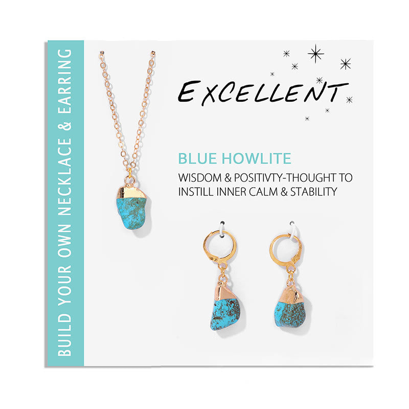 Crystal Jewelry Set Necklace and Earrings - Elara-Clear crystal-Nora Luxe