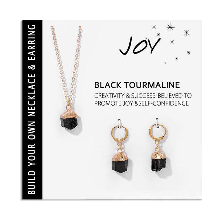 Crystal Jewelry Set Necklace and Earrings - Elara-Clear crystal-Nora Luxe