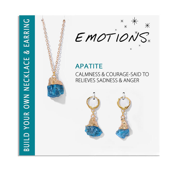 Crystal Jewelry Set Necklace and Earrings - Elara-Clear crystal-Nora Luxe