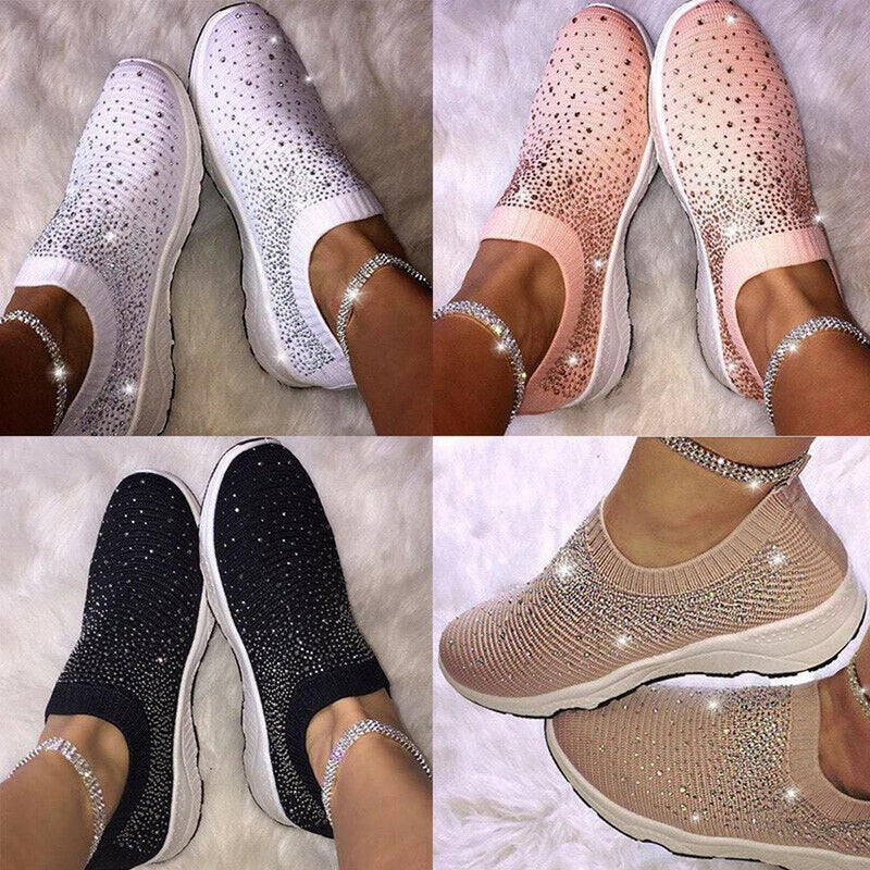 Crystal Shoes - GlamStep-WHITE-3.5-Nora Luxe