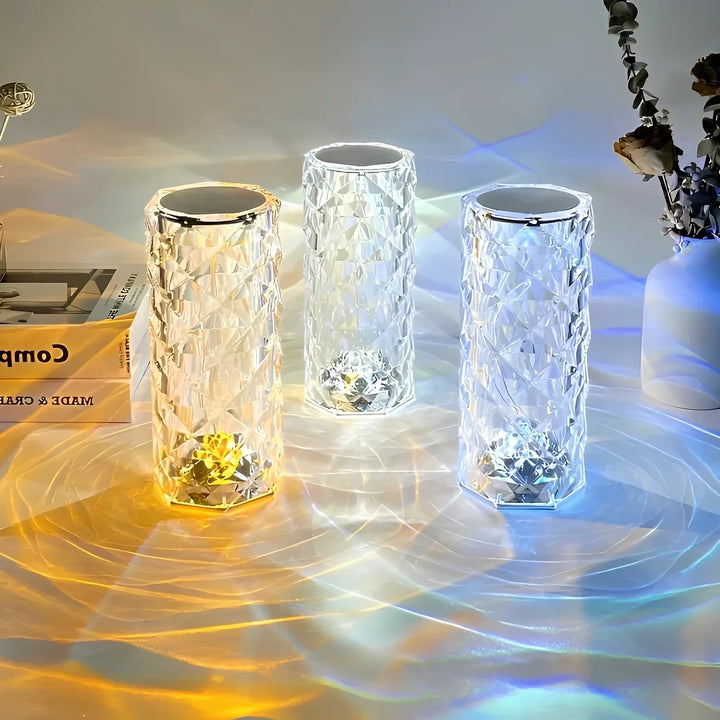 Crystal Table Lamp with Touch Control - Aurora-Nora Luxe