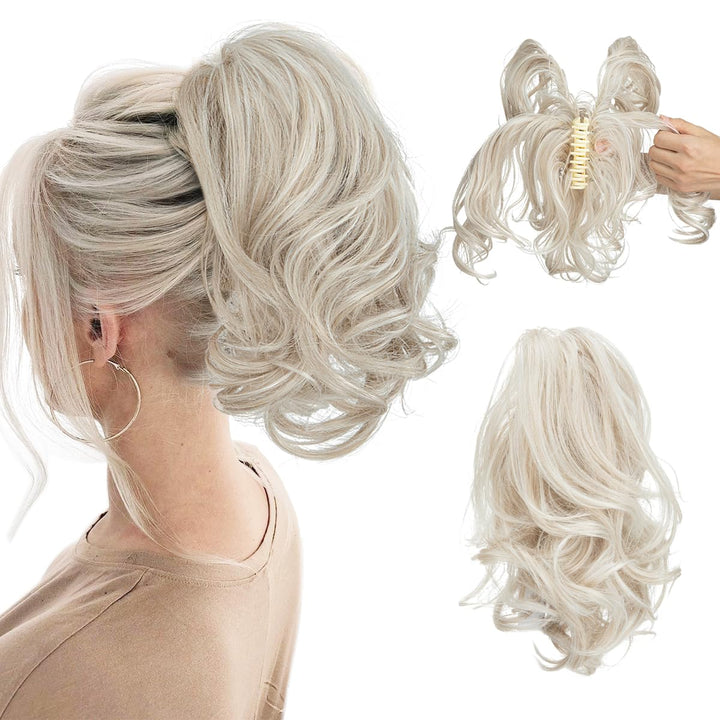 Curly Ponytail Hair Extension – Mira-Silver-Nora Luxe