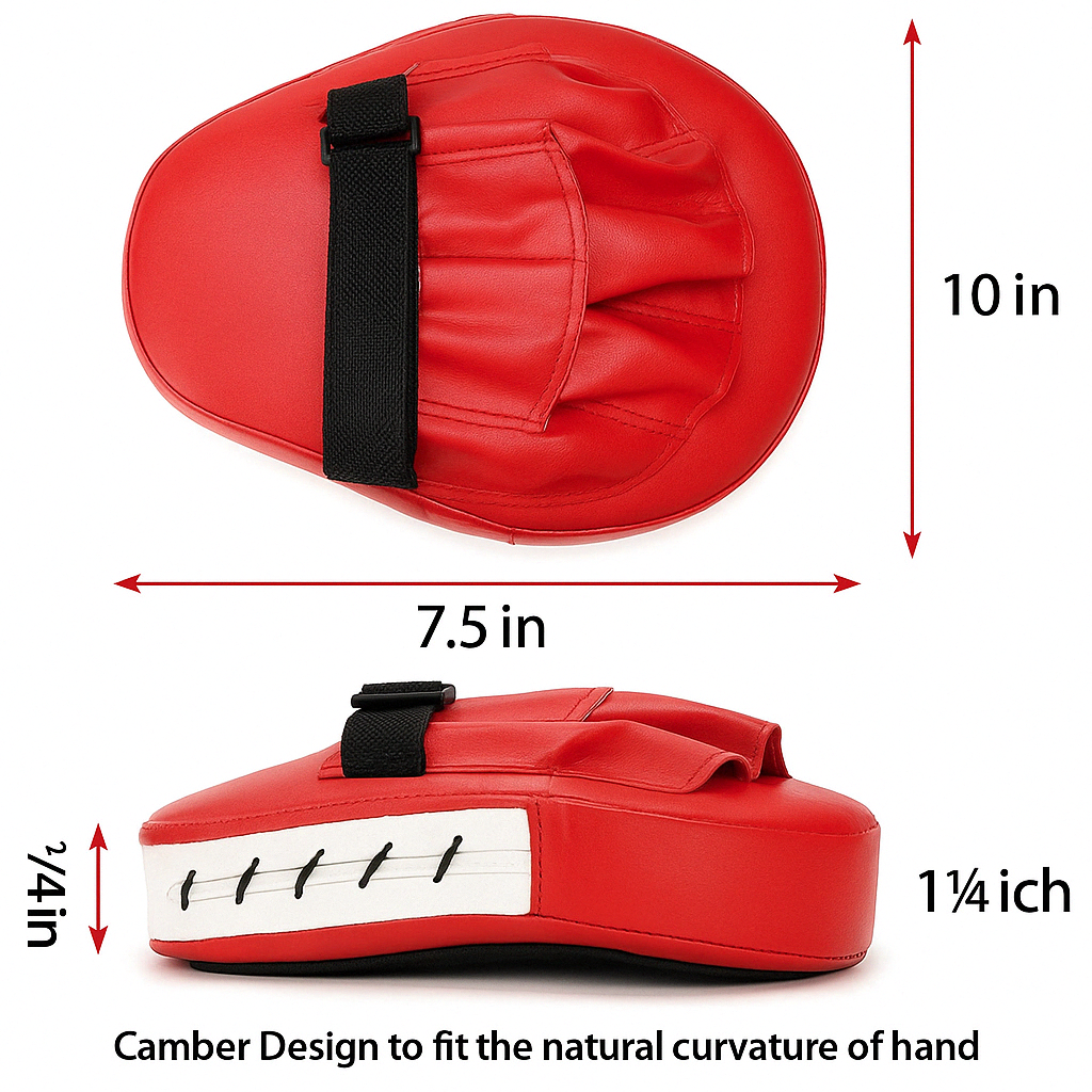 Curved Boxing Path - StrikeShield-Red-Nora Luxe