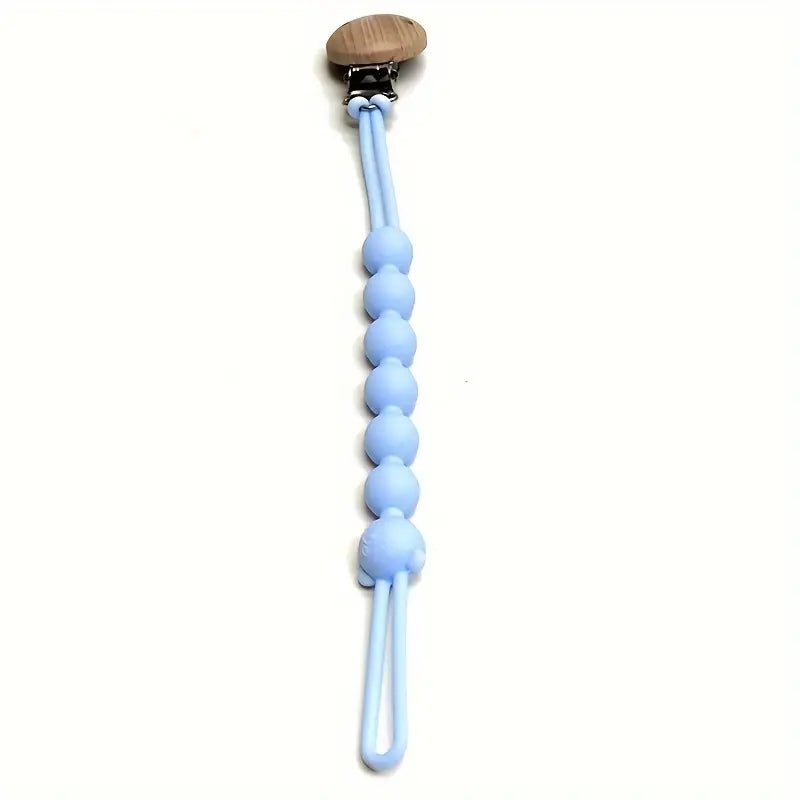 Cute Bear Pacifier Chain - TeddyClip-Light Blue-Nora Luxe
