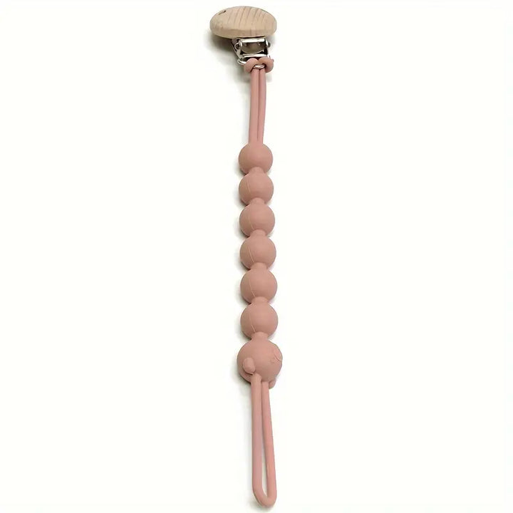 Cute Bear Pacifier Chain - TeddyClip-Peach-Nora Luxe