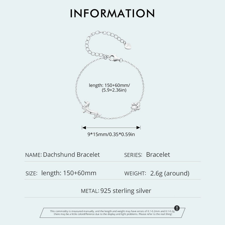 Cute Dachshund Dog Charm Bracelet | Stylish Jewellery-Nora Luxe