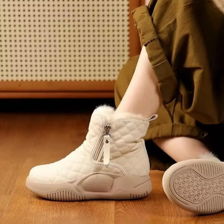 Cute Warm Ladies' Boots - Luna-Khaki-3.0-Nora Luxe