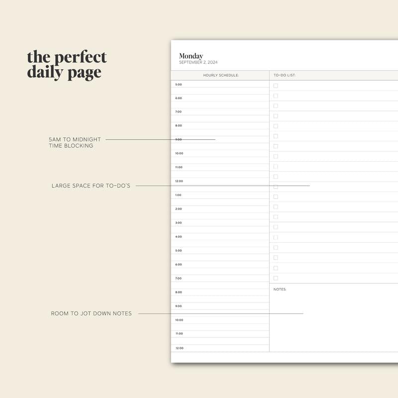 Daily Planner 24-25 - PlanEase-Nora Luxe