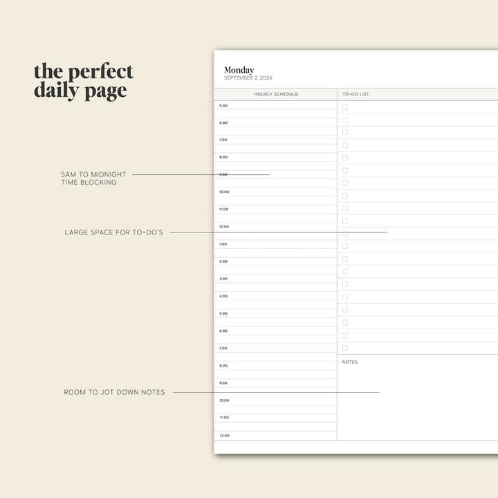 Daily Planner 24-25 - PlanEase-Nora Luxe