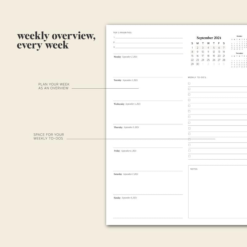 Daily Planner 24-25 - PlanEase-Nora Luxe