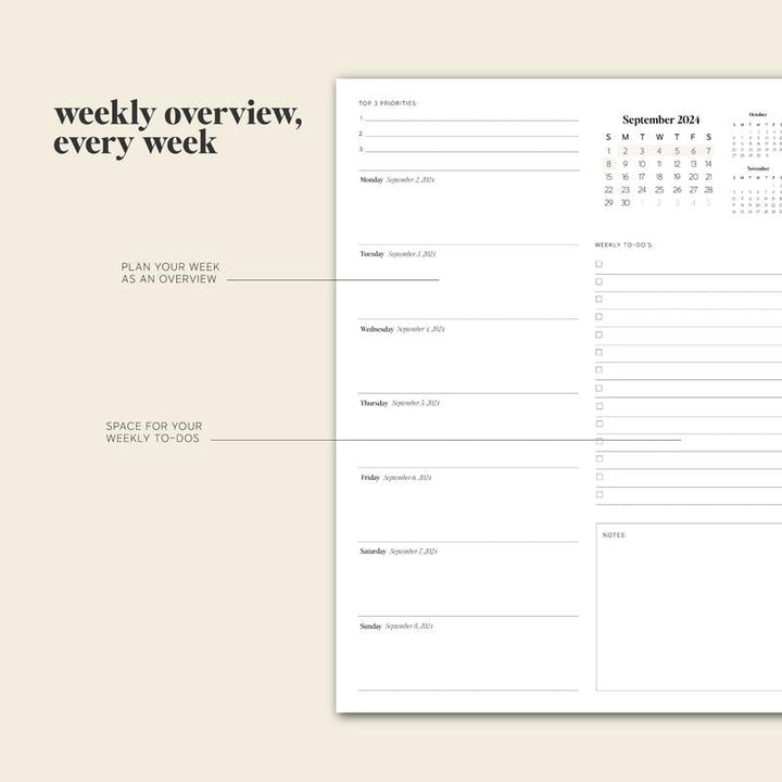 Daily Planner 24-25 - PlanEase-Nora Luxe