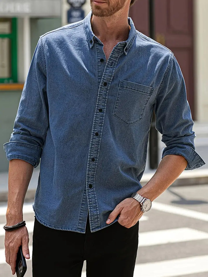 Autumn Denim Men's Shirt – Milan