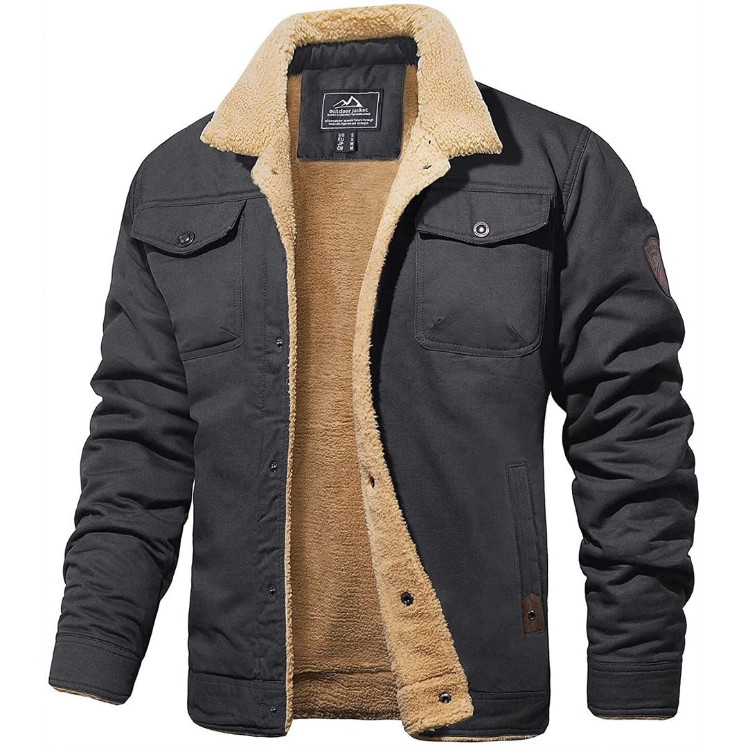 DEAVON - Timeless Bomber Jacket for Men-Dark gray-S-Nora Luxe