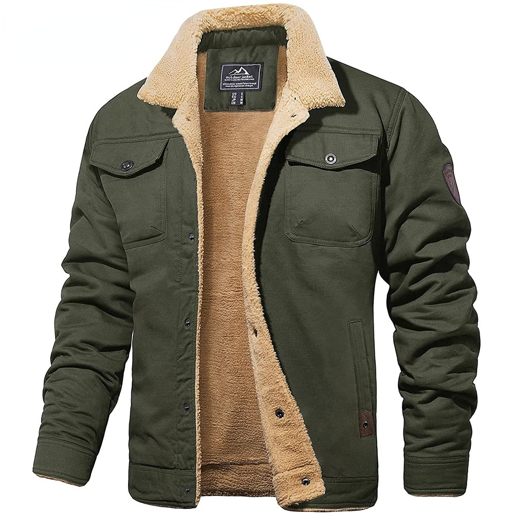 DEAVON - Timeless Bomber Jacket for Men-Olive green-S-Nora Luxe