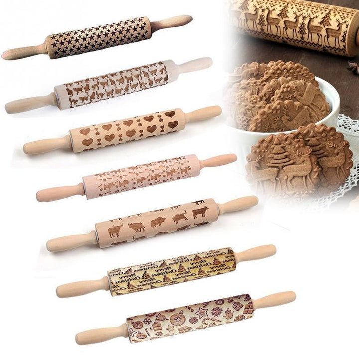 Decorative Rolling Pin - CookieCrafter-Christmas A-Nora Luxe