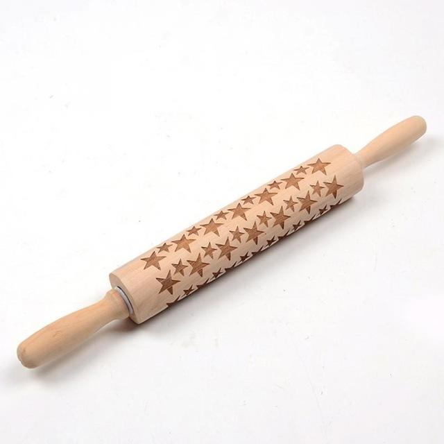 Decorative Rolling Pin - CookieCrafter-Stars-Nora Luxe