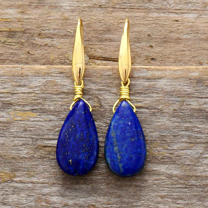 Deep Blue Lapis Earrings of the Dreamers - Selene-Nora Luxe