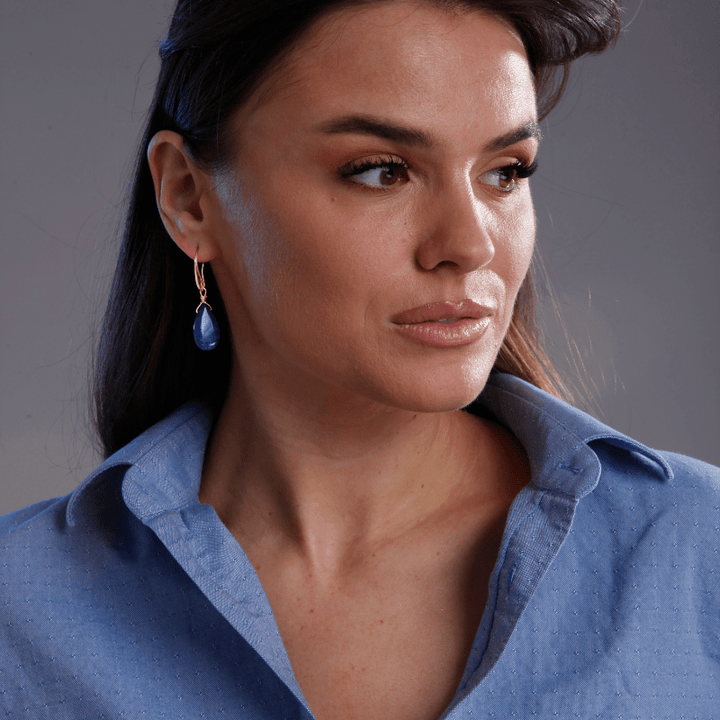 Deep Blue Lapis Earrings of the Dreamers - Selene-Nora Luxe