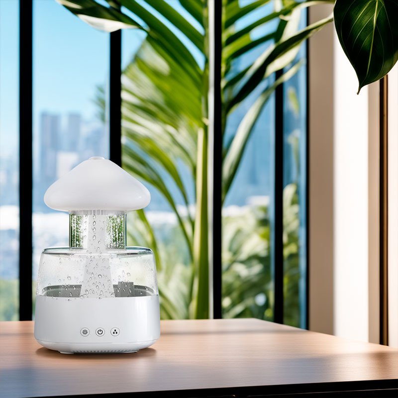 Design Humidifier - RainCloud-White-Nora Luxe