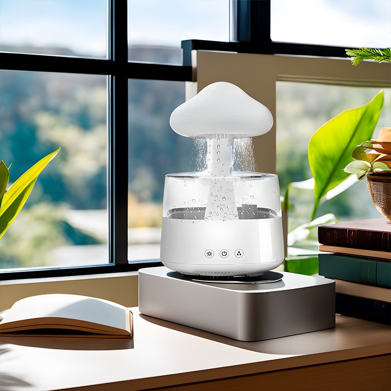 Design Humidifier - RainCloud-White-Nora Luxe