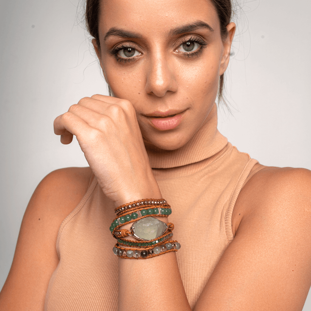 Detoxifying Fluorite Wrap Bracelet - Iris-Nora Luxe