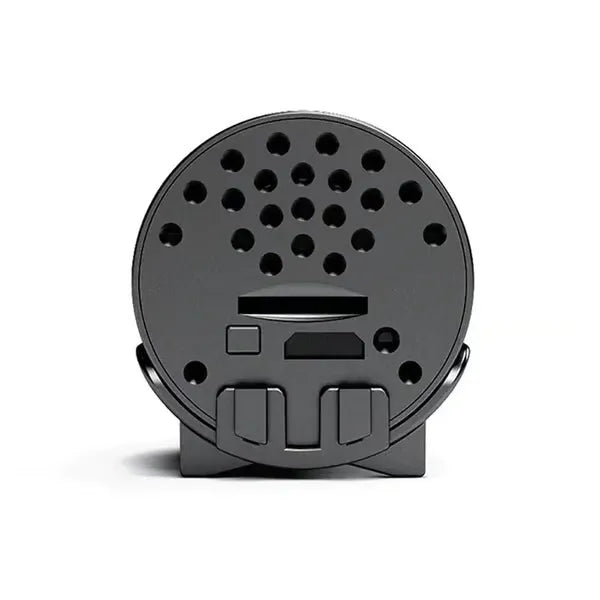Mini HD Security Camera rear view with speaker grille, memory card slot, ports and button